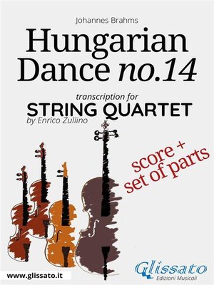 cover image of Hungarian Dance no.14--String Quartet Score & Parts